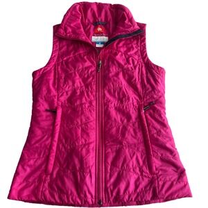 Columbia Omni Heat Pink Vest Lightweight Full Zip Puffer Size M